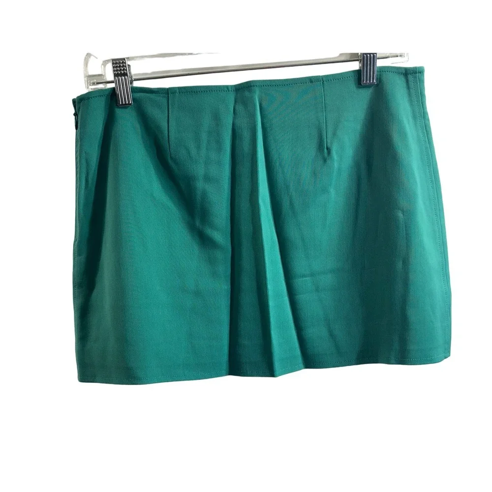 A.L.C NWT Rylee Jade‎ Crepe Faux Wrap Notched Hem Mini Skirt Size 4 MSRP $395